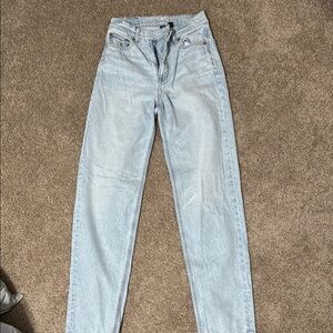 Women’s American Eagle jeans, size 0, highest rise, baggy straight